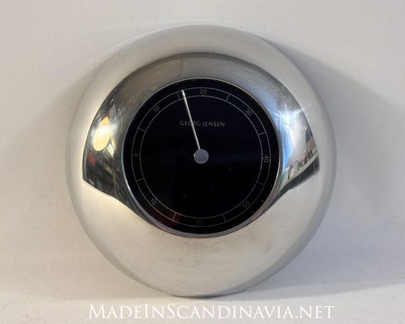 Georg Jensen LUNA Thermometer | Pewter Black Danish Design, Contemporary Patina