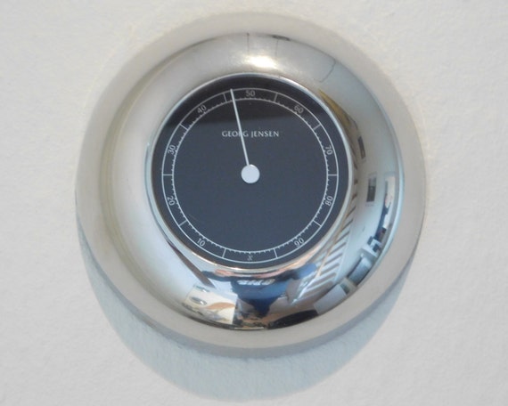 Georg Jensen LUNA hygrometer pewter/black