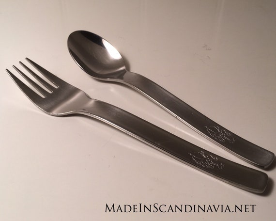 Stelton children's cutlery set with elephant design