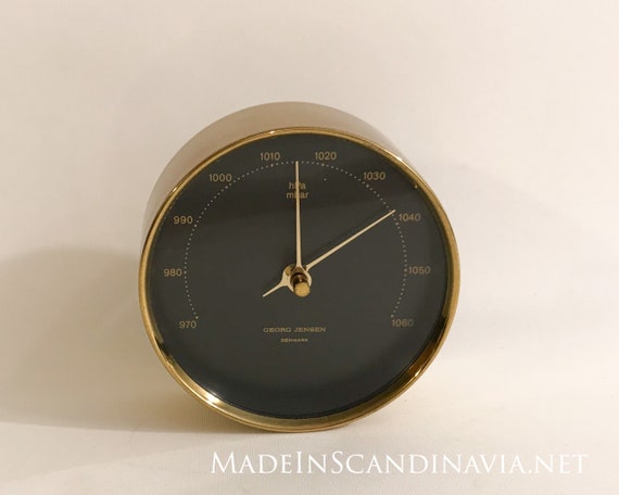 Georg Jensen KOPPEL Barometer brass/black 10 cm