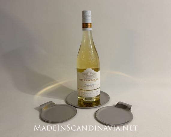 Georg Jensen WINE Coasters, 1 large and 2 small | Designed by Thomas Sandell | Danish Design | Minimalist | Contemporary