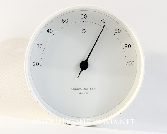 Georg Jensen Koppel Hygrometer | Henning Koppel Danish Design (10 cm) white