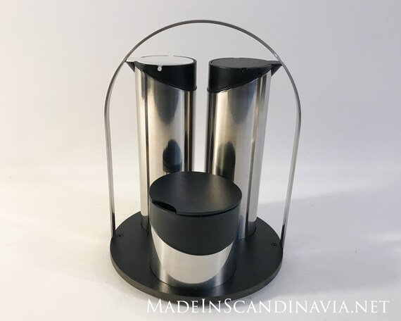 Royal Copenhagen COMPLET set of oil, vinegar and mustard jar on tray