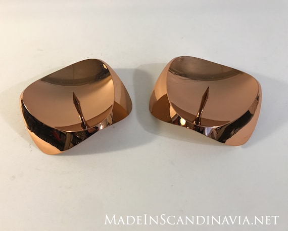 Stelton Papilio Uno candle holder - copper - pair