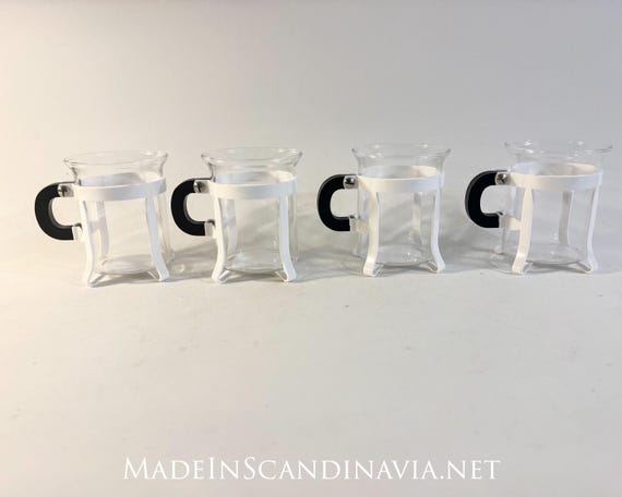 Bodum Chambord Glass Cups White,  Set of 4, Danish Design