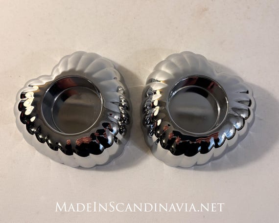 Georg Jensen LEGACY Heart Tea-Light Holder - pair | Danish Design | Contemporary |
