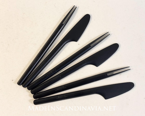 Georg Jensen Royal Copenhagen Complet serving forks and butter kniv - set of three, Danish design by Jørgen Møller