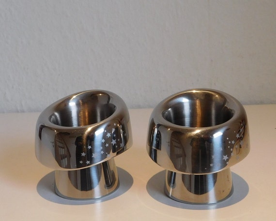 Georg Jensen NORDICA candle holders, pair