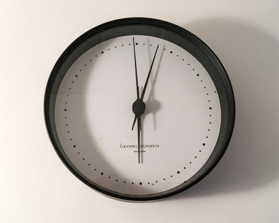 Georg Jensen KOPPEL clock, black/white - 15 cm