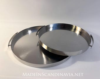 Stelton Cylinda Line Serving Trays - set of two | Arne Jacobsen Danish Design Stainless Steel