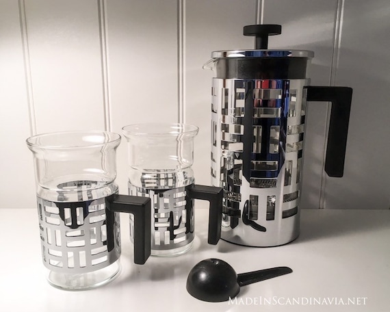 Bodum Eileen 8 Cup French Press Coffee Maker set with two cups | Danish Design | Contemporary Design