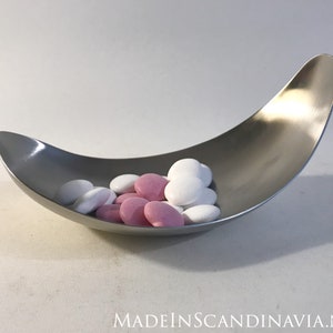 Georg Jensen Blatt Schale - klein - gebürstet | Entworfen von Helle Damkjær | Dänisches Design | Minimalistisch, modern