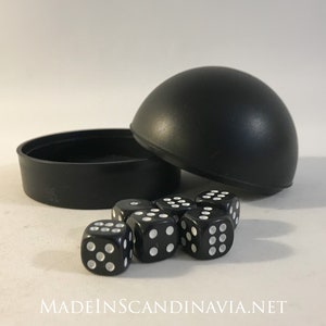 Georg Jensen/Royal Copenhagen Dice set RAFLER Black Danish Design Designed by Dan Christensen Contemporary Design image 1