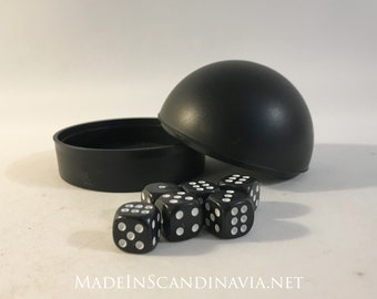 Georg Jensen/Royal Copenhagen Dice set RAFLER - Negro / Diseño Danés / Diseñado por Dan Christensen / Diseño Contemporáneo