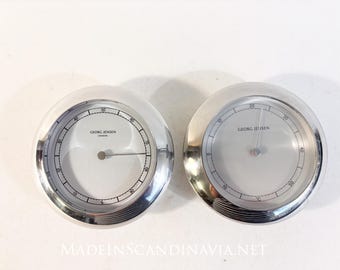 Georg Jensen VENUS Hygrometer and Thermometer | silver/white | Danish Design | Weather station | Contemporary minimalist