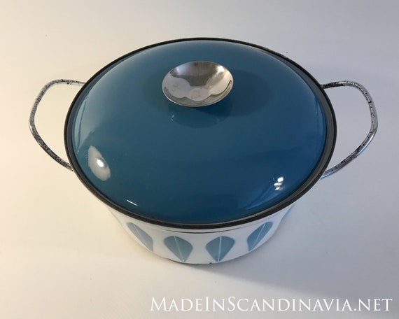 Cathrineholm ロータス ポット - 白と青 - ミッドセンチュリー