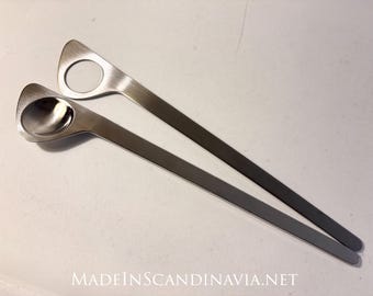 Stelton Cylinda Line Salatbesteck, Arne Jacobsen, Skandinavisch Modern