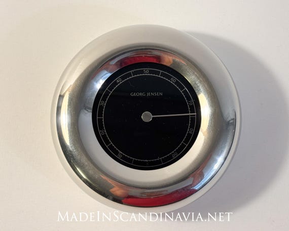 Georg Jensen MIRA hygrometer | Pewter and black | Designed by Andreas Mikkelsen | Contemporary