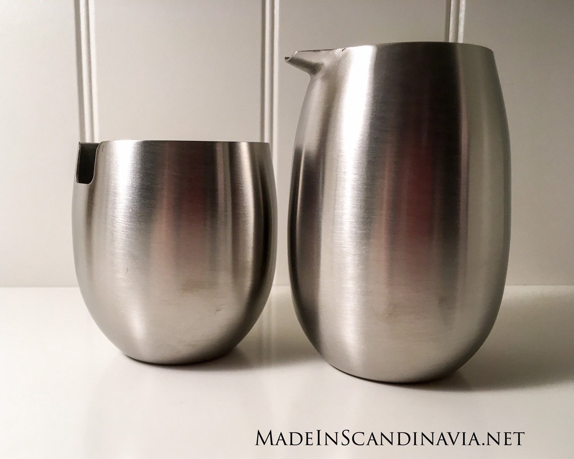 Bodum Columbia Sugar and Creamer Set Satin Finished Etsy