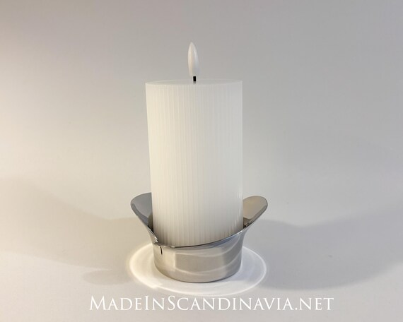 Georg Jensen BLOOM Pillar Candle Holder | Danish Design | Contemporary Design | Minimalist | Designed by Helle Damkjær
