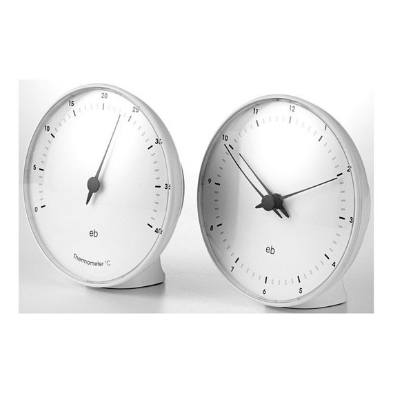 Erik Bagger SEASONS set of clock and thermometer with stands - white