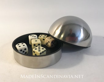 Georg Jensen Dice set RAFLER - stainless steel - not original dice | Danish Design | Designed by Dan Christensen | Contemporary design