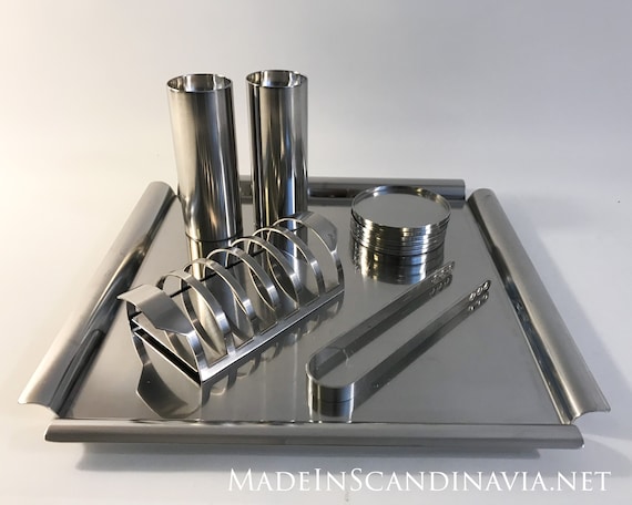 Stelton Stainless Steel Square serving tray | Danish Design | Stelton Denmark | Bar accessory