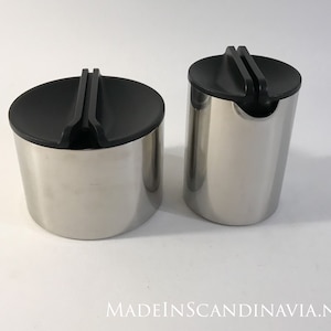 Stelton Erik Magnussen Ensemble sucrier et crémier, acier inoxydable | Design danois | Contemporain | Minimaliste