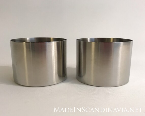 Stelton Cylinda Line sugar pots without lid - set of two