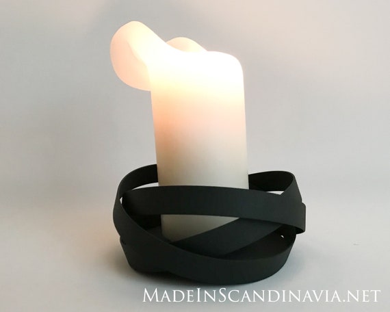 Georg Jensen candleholder RIBBONS - black