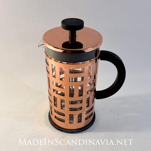 Bodum Eileen 8 Cup French Press Coffee Maker| Copper | Plunger | Danish Design | Contemporary | Minimalist