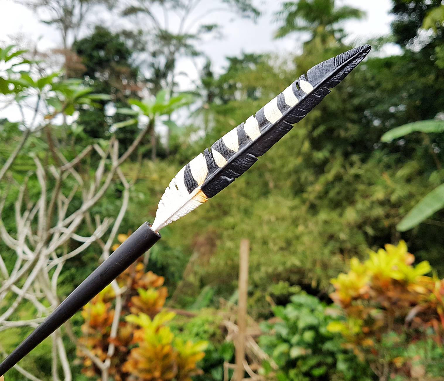 Falcon Feather Hair Stick, Hand-carved and Hand-painted Wood - Etsy