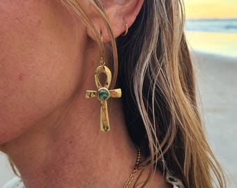 Anch Ohrringe mit Abalone Muschel