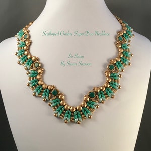 Ombre Scalloped SuperDuo Necklace Tutorial