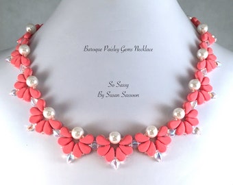 Baroque Paisley Gems Necklace Tutorial