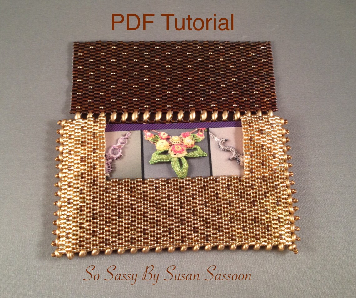 Beaded Business Card Holder With Superduos Tutorial Etsy