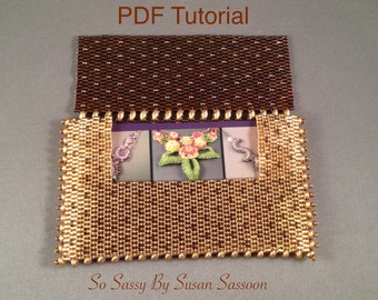 Beaded business card holder with SuperDuos Tutorial