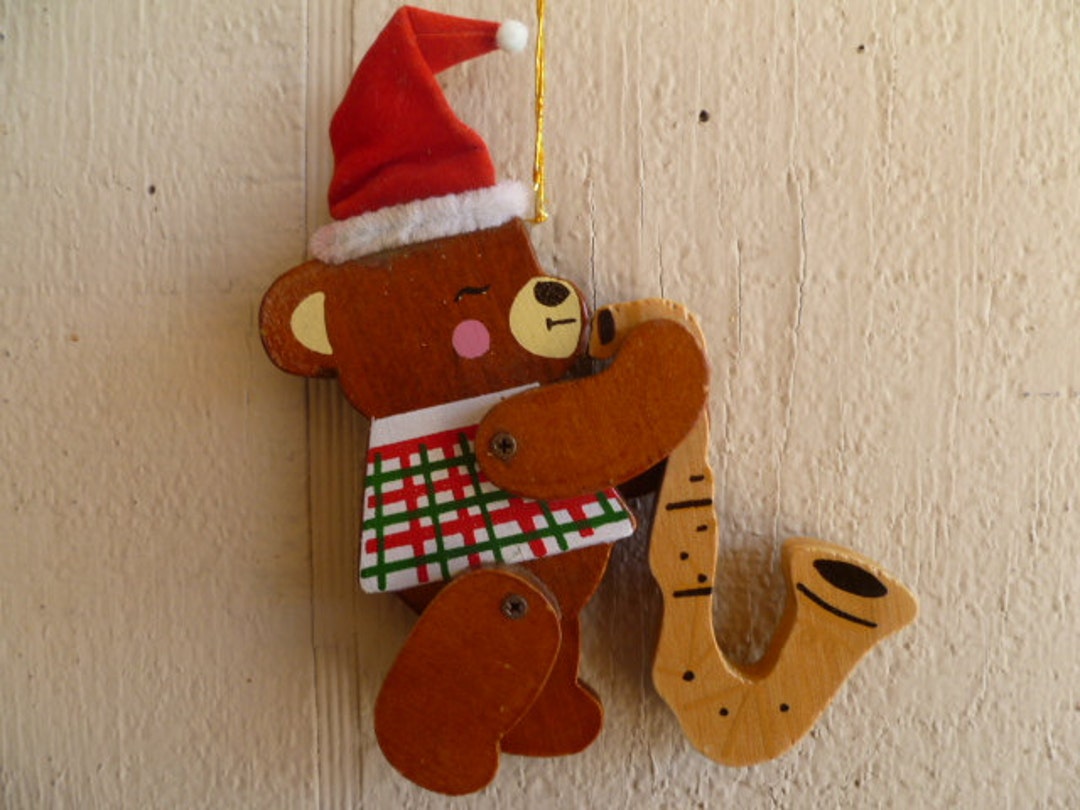 Kurt Adler 2 Weihnachtsbaum-Figuren - Sitzender & Stehender Bär Aus Stroh, 10cm