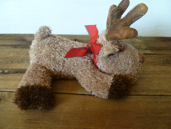 Russ Berrie Plush Reindeer antlers 9 Long Sparkly Antlers Stuffed