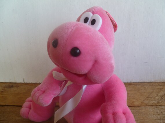 pink plush dinosaur