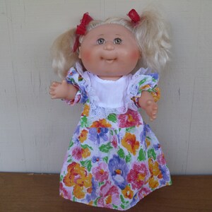 Cabbage Patch KIds Doll All Plastic Blond Hair Brown Eyes 15 Tall 1988 image 7