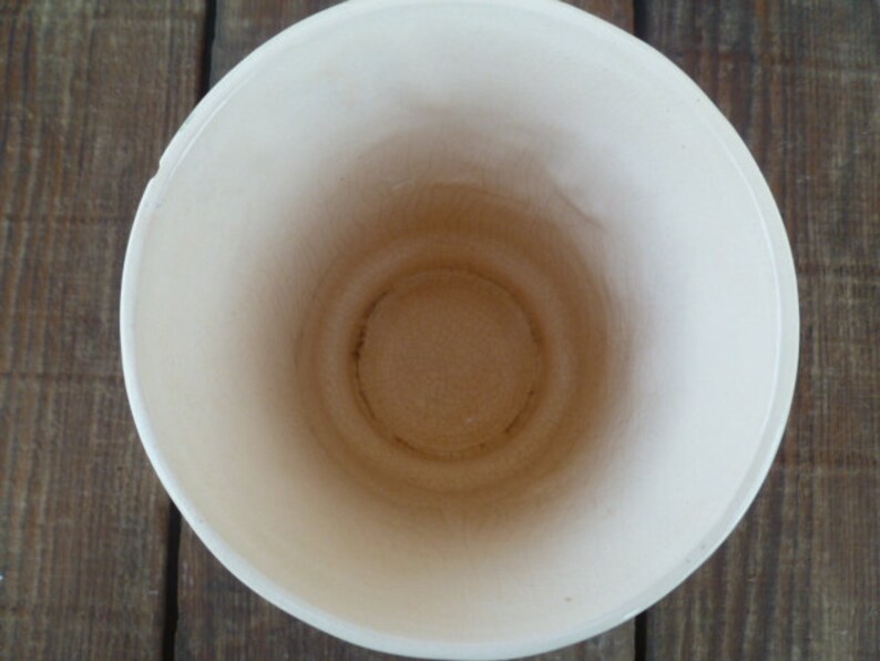 Mid Century Pottery Glazed Ceramic Hibiscus Planter Bowl