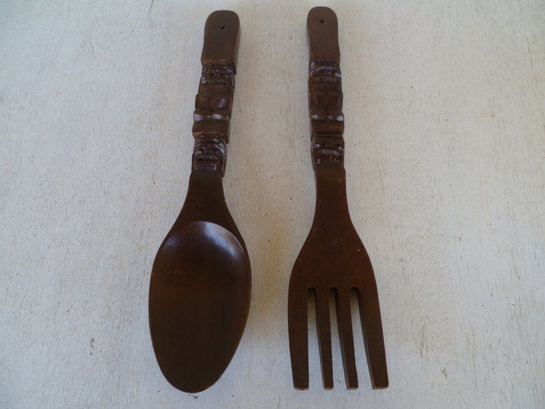 Primitive Wood Spoon Fork Wall Art Silverware