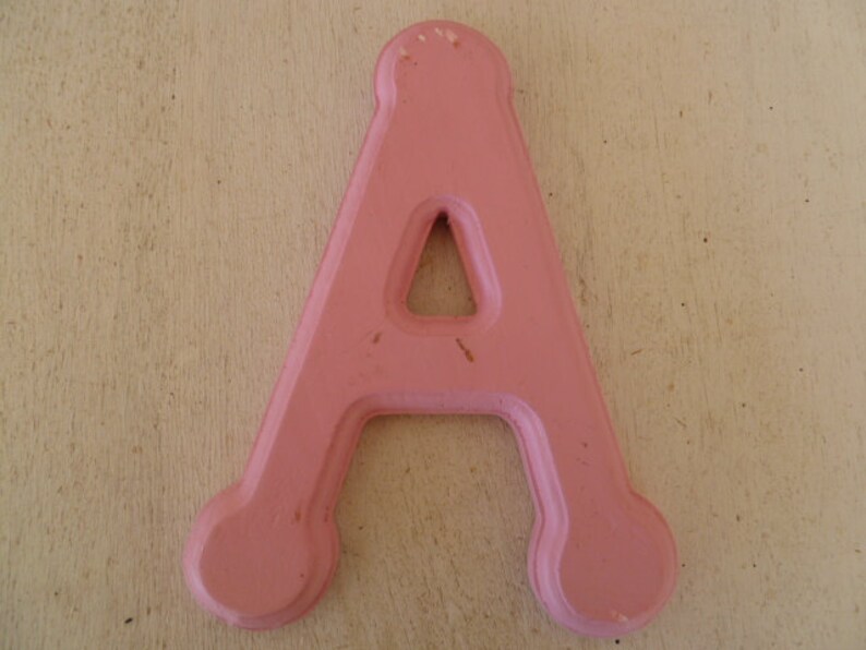 Pink Wooden Letter A Wall Decor Etsy