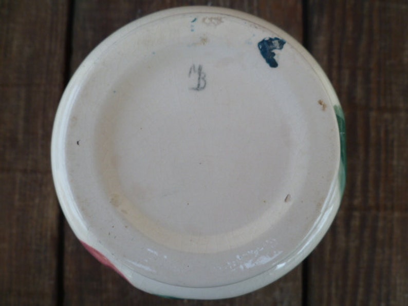 Mid Century Pottery Glazed Ceramic Hibiscus Planter Bowl