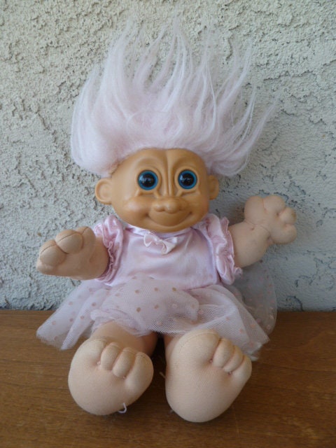 Vintage Girl Troll Doll Ballerina Pink Tutu Dress Troll with -  Portugal