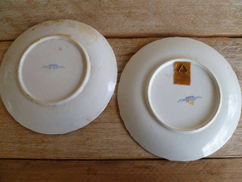 Pair Vintage Currier /& Ives Blue Plate The Farmers Home Winter
