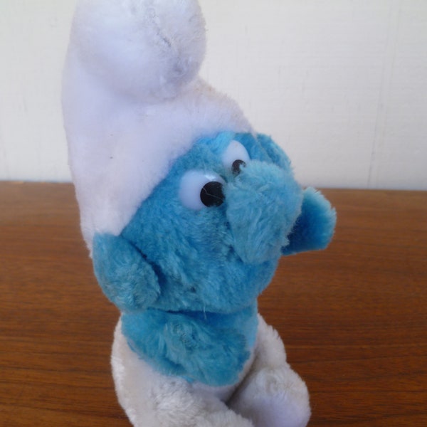 Plush Smurf Doll 8" Tall 1980 Peyo Stuffed Animal Toy