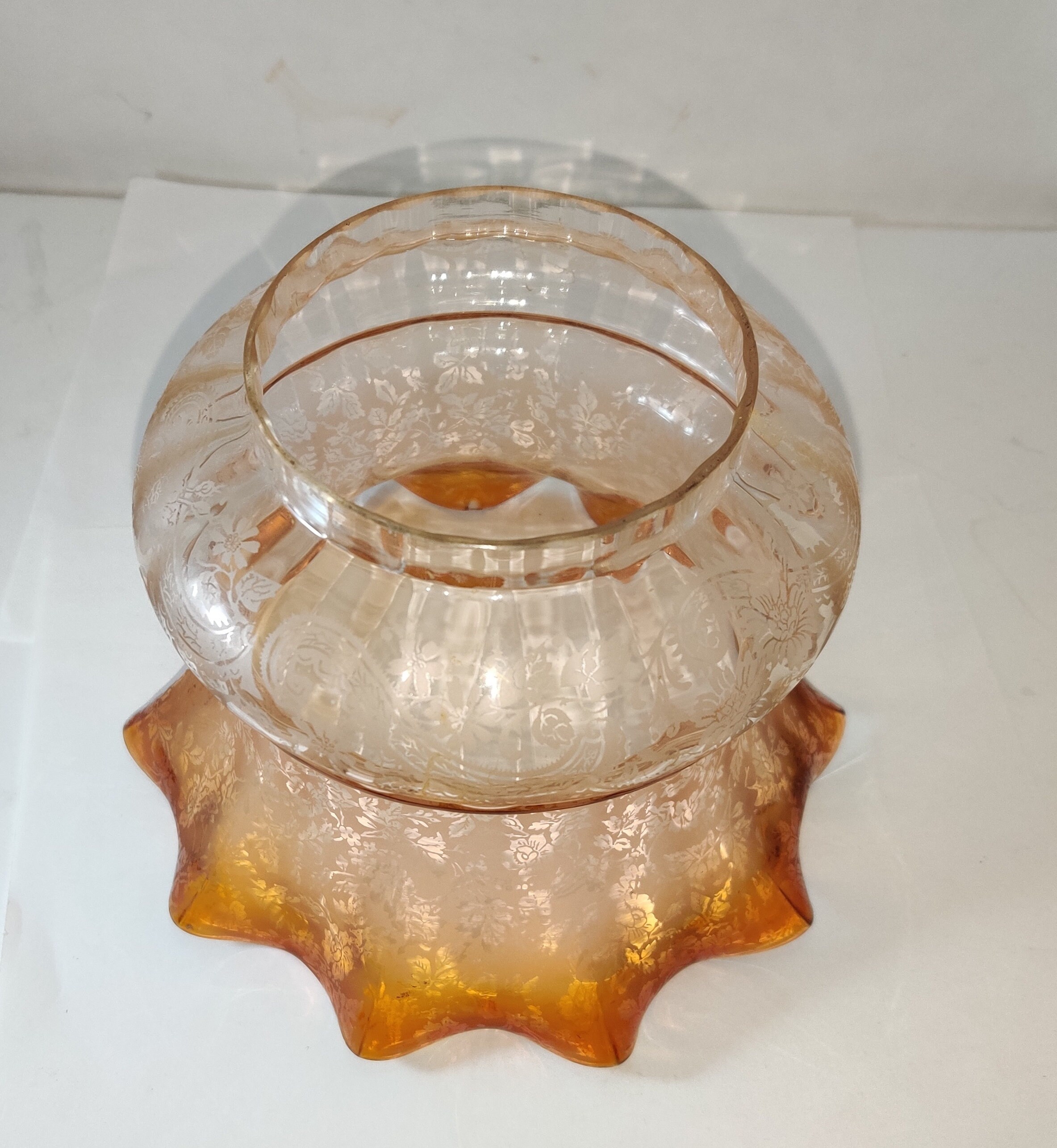 Antique Shade Glass Gas Oil Light Lamp Shade 4 Fitter Etsy