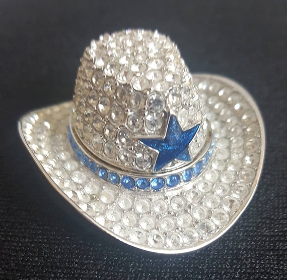 Estee Lauder Rhinestone Compact Cowboy Hat Blue St